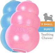 Kong rubber puppy xsmall rosa/blå